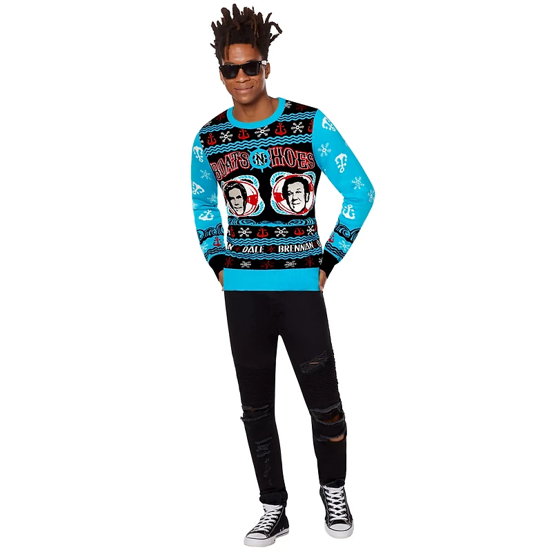 Light-Up Boats 'N Hoes Ugly Christmas Sweater - Step Brothers