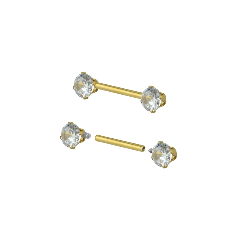 CZ Nipple Barbells