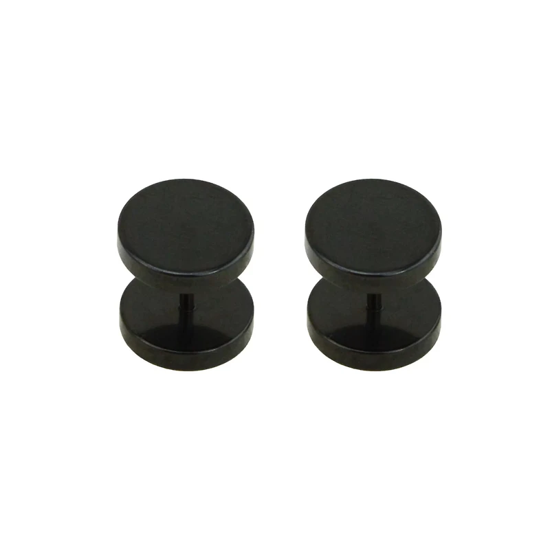 Black 10mm Fake Plugs - 18 Gauge