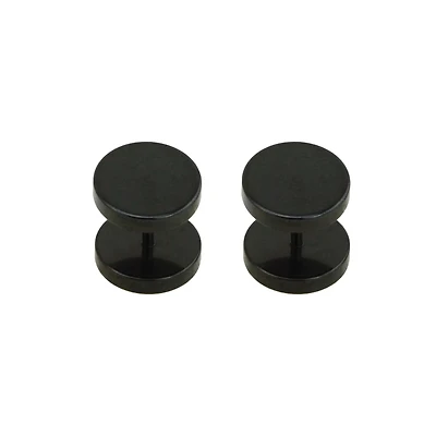Black 10mm Fake Plugs - 18 Gauge