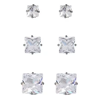 Multi-Pack CZ Stud Earrings – 3 Pair