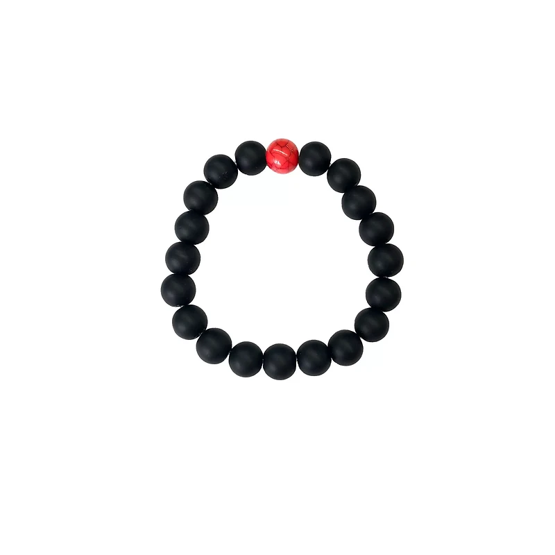 Black and Marbled Long Distance Beaded Bracelets