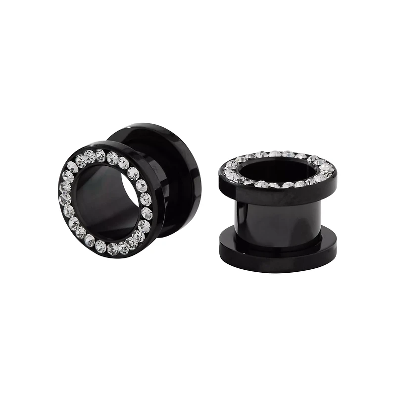 CZ Black Tunnel Plugs