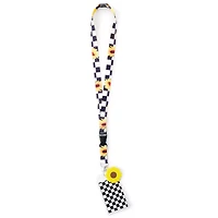Checkered Sunflower Lanyard