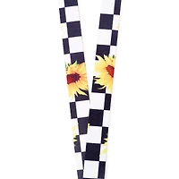 Checkered Sunflower Lanyard