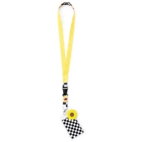 Checkered Sunflower Lanyard