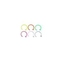 Multi-Pack Neon Hoop Nose Rings - 6 Pack