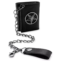 Baphomet Pentagram Chain Wallet
