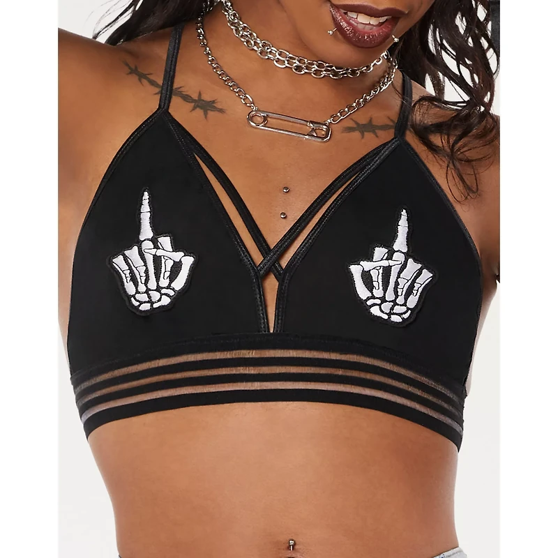 Skeleton Finger Bralette