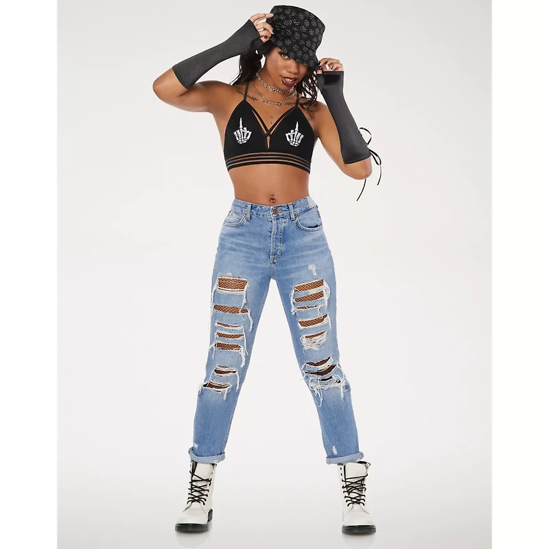 Skeleton Finger Bralette