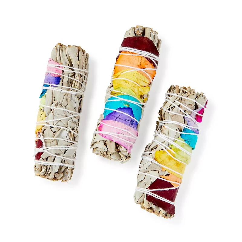 Rose Petal Sage Sticks - 3 Pack