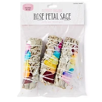 Rose Petal Sage Sticks - 3 Pack