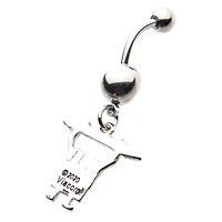 DoodleBob CZ Dangle Belly Ring 14 Gauge - SpongeBob SquarePants
