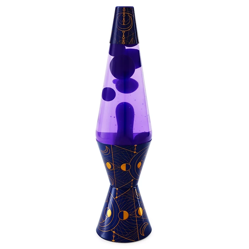 14.5 Inch Blue and Purple Moon Phases Lava Lamp