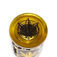 Black and Gold Leaf Stash Jar - 3 oz.