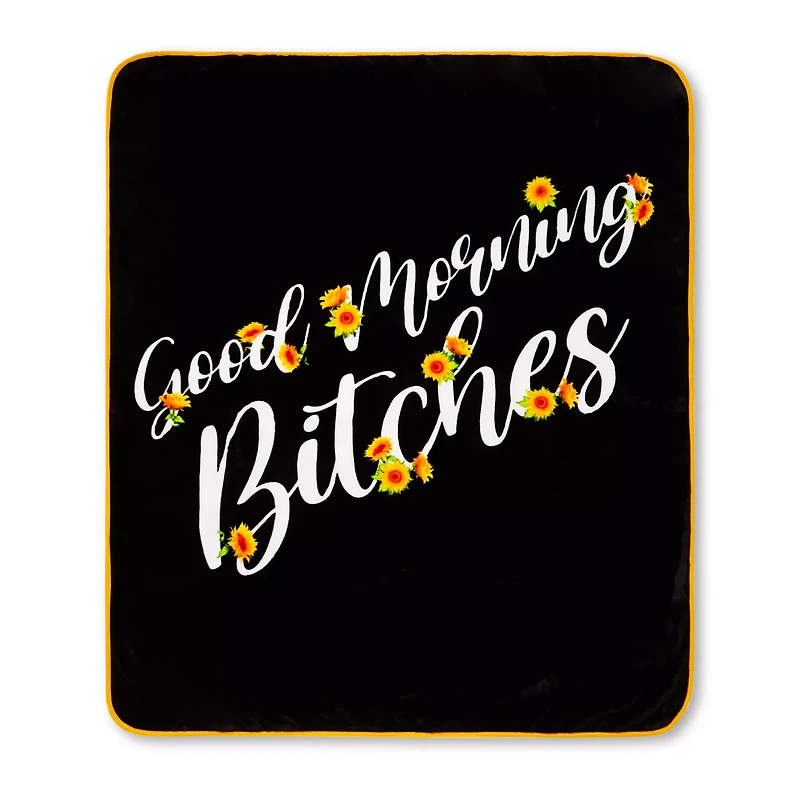 Good Morning Bitches Fleece Blanket