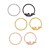 Multi-Pack Snake Hoop Nose Rings 6 Pack – 20 Gauge