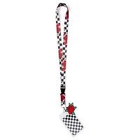 Checkered Rose Lanyard