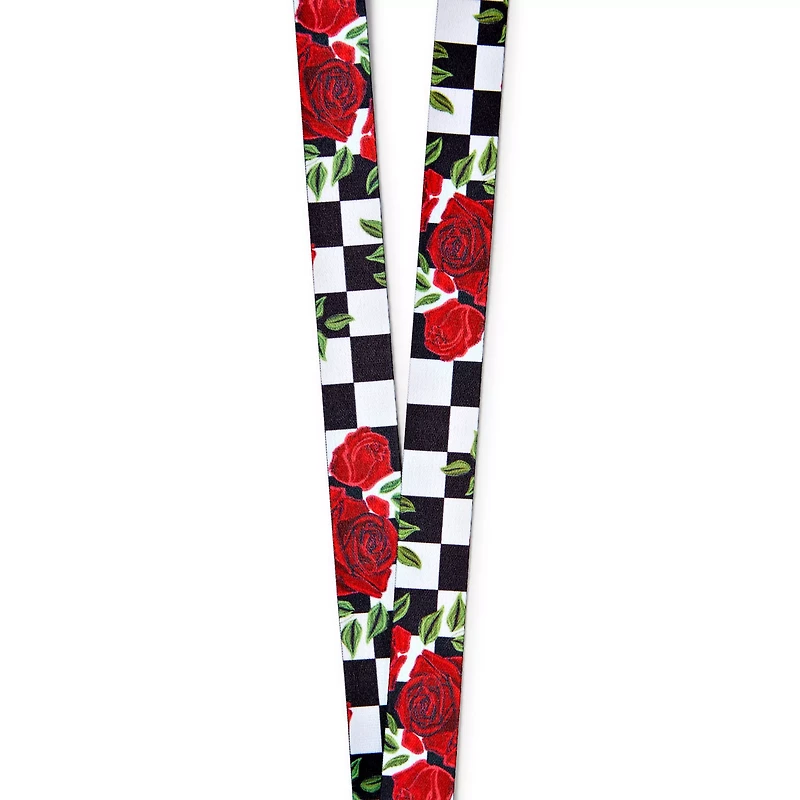 Checkered Rose Lanyard