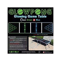 Glowing Green vs Blue Beer Pong Table - 8 ft.