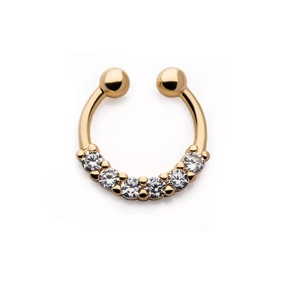 CZ Goldplated Fake Septum Ring