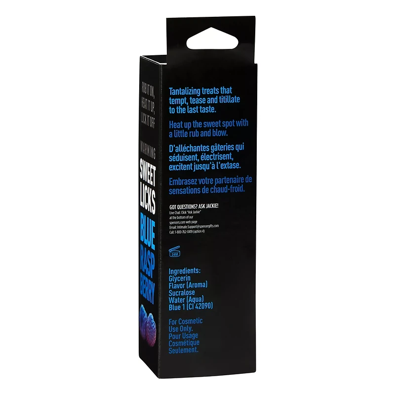 Warming Blue Raspberry Flavored Glide 2 oz. - Sweet Licks