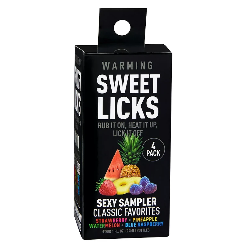 Warming Fruit Flavored Glide Sweet Licks 4 Pack - 1 oz.