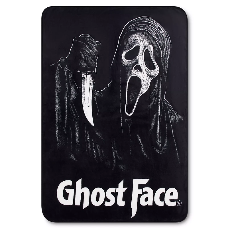 Ghost Face Knife Fleece Blanket