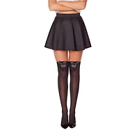 Black Bow Thigh High Stockings