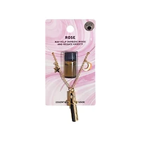 Sun and Moon Rose Oil Diffuser Chain Necklace