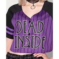 Dead Inside Crop Top Jersey T Shirt