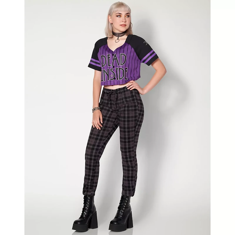 Dead Inside Crop Top Jersey T Shirt