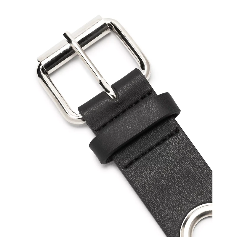 Black Large Eyelet Belt