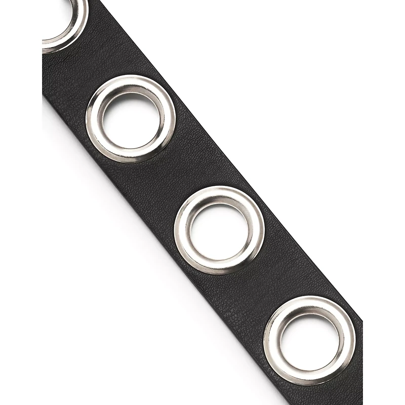 Black Large Eyelet Belt