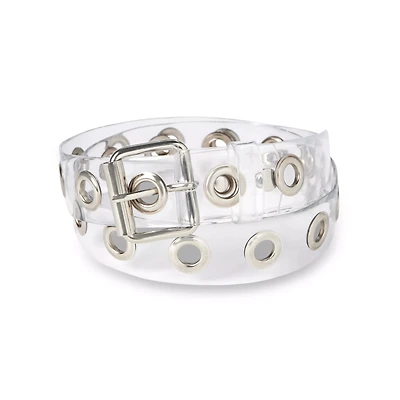 Clear Large Eyelet Belt
