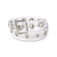 Clear Large Eyelet Belt