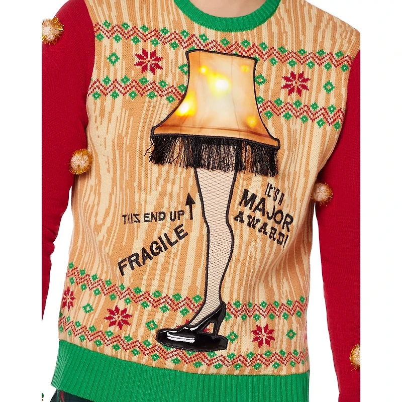 Light-Up Leg Lamp Christmas Sweater - A Story