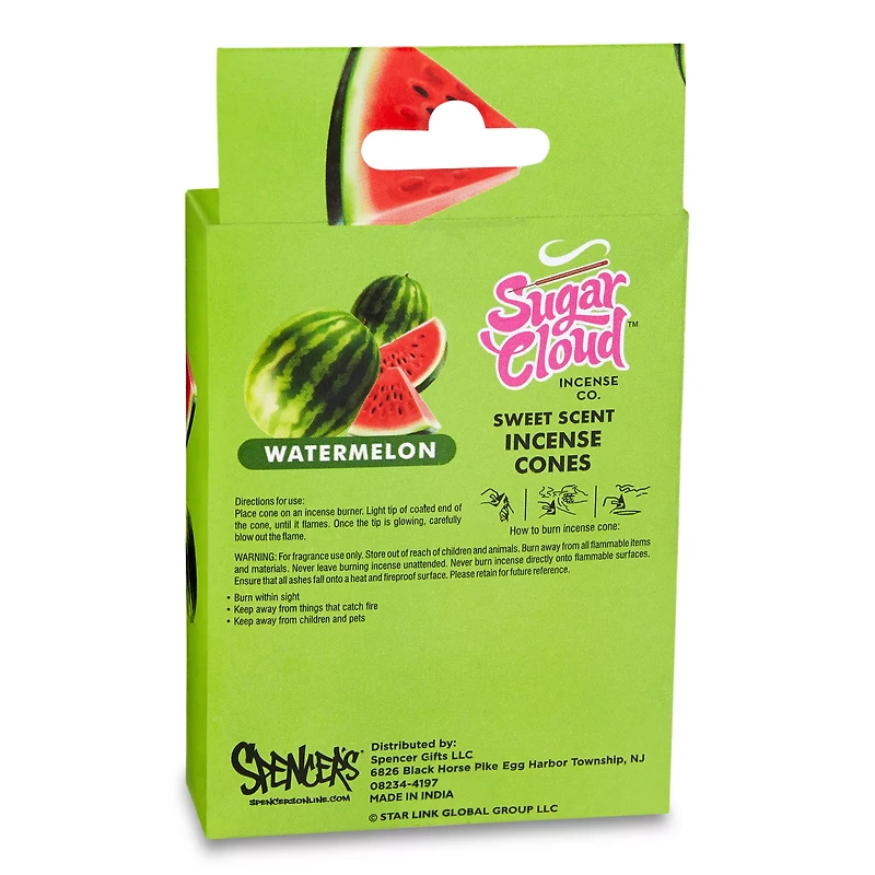 Sugar Cloud Watermelon Incense Cones - 50 Pack