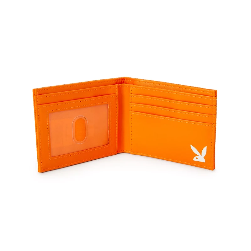 Orange Playboy Logo Bifold Wallet