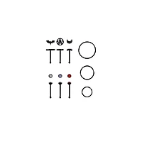 Multi-Pack Red CZ Witchcore Stud & Hoop Nose Rings - 9 Pack