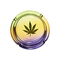 Ombre Weed Leaf Stash Jar and Ashtray Set - 4.6 oz