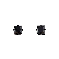 All Black CZ Square Stud Earrings - 20 Gauge