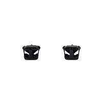 All Black CZ Square Stud Earrings - 20 Gauge