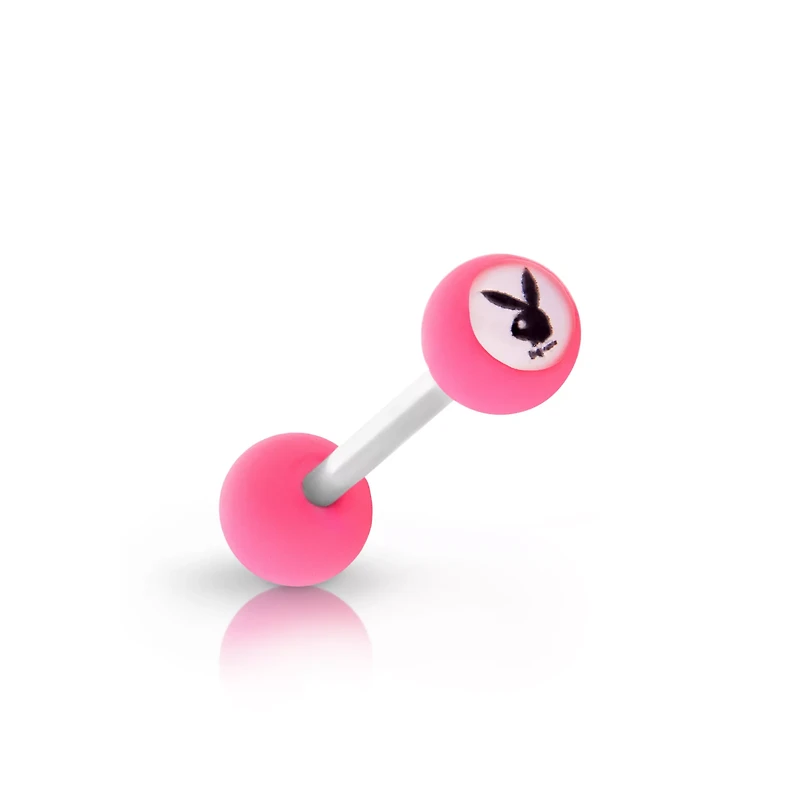 Multi-Pack Multi-Color Matte Playboy Bunny Barbells 4 Pack - 14 Gauge