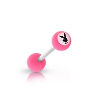 Multi-Pack Multi-Color Matte Playboy Bunny Barbells 4 Pack - 14 Gauge
