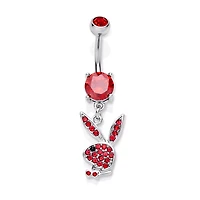 CZ Playboy Bunny Dangle Belly Ring
