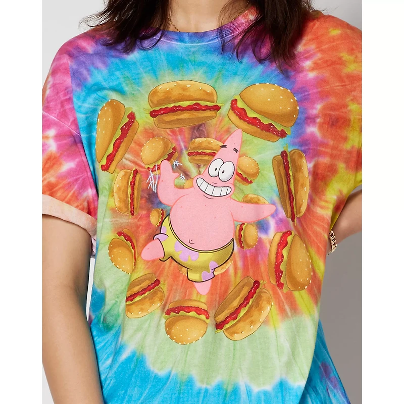 Tie Dye Patrick Krabby Patties T Shirt - SpongeBob SquarePants
