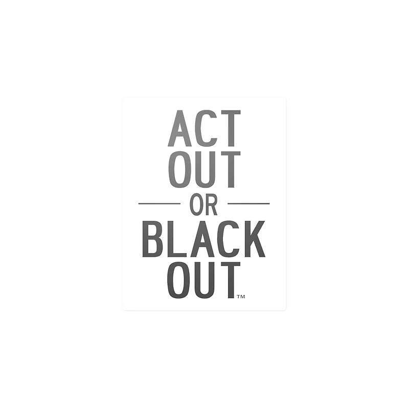 Act Out or Black Out Card Game