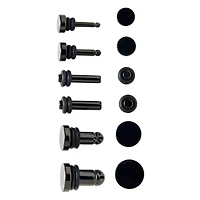 Multi-Pack Flat Top Black Plug Set - 6 Pair