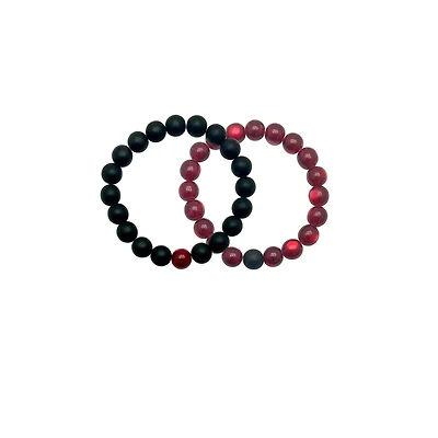 Red and Black Distance Bracelets - 2 Pack